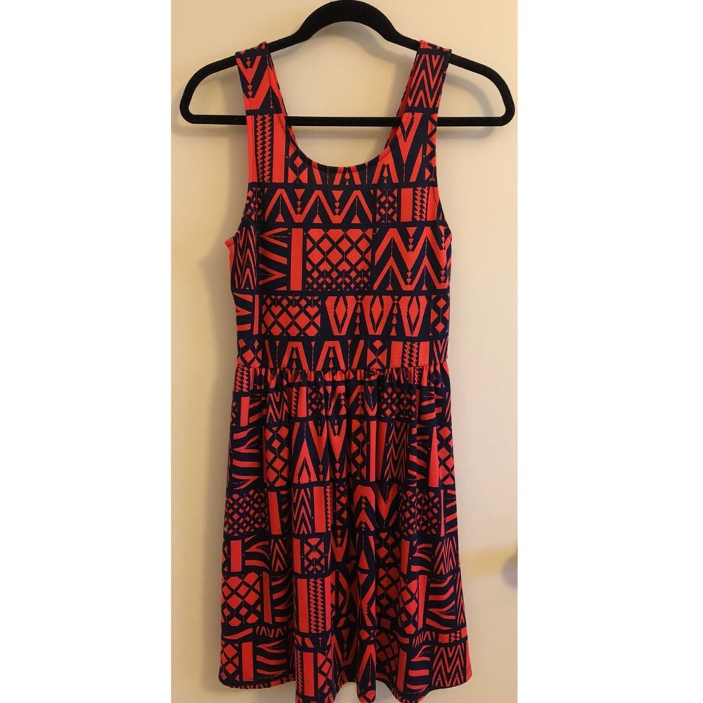 Nordstrom’s Red and Navy Dress